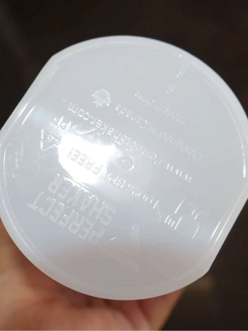 New plastic protein perfect shaker bottle from Movita Juice Bar